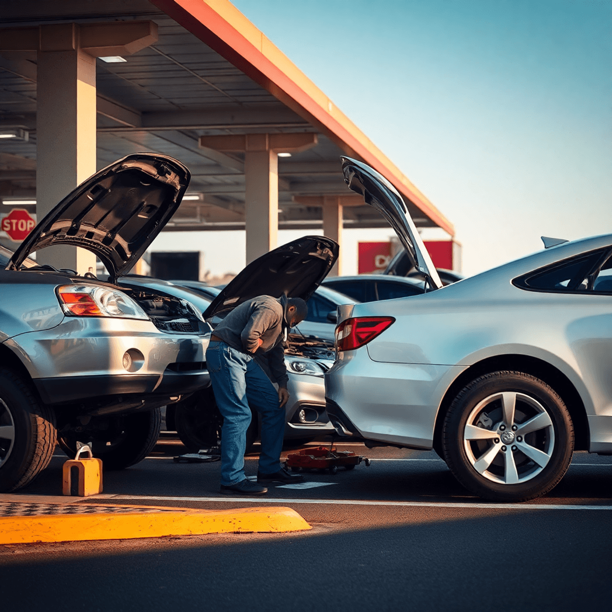 Mechanic Repairs Parking Lots.